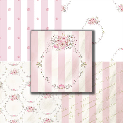 Ballet Floral - 12X12 Scrapbook Paper Pack - 24-8005