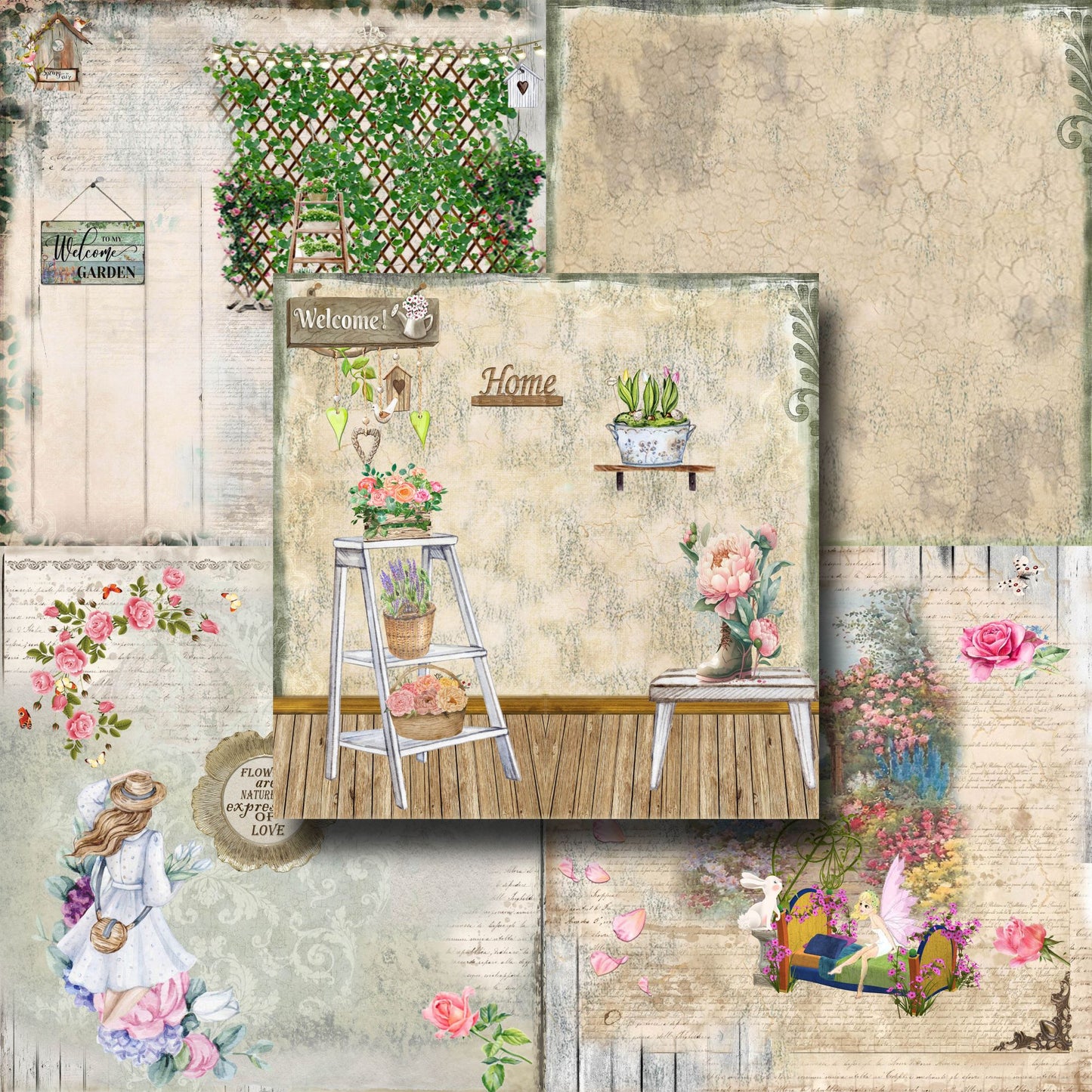 Garden Fairies - 12X12 Paper Pack - 8462