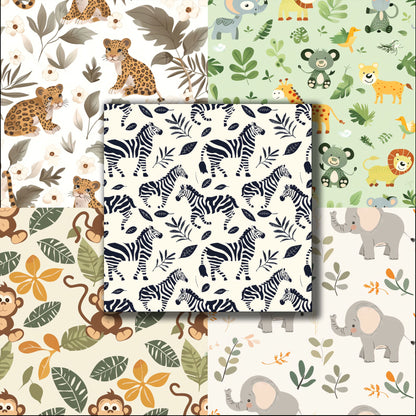 Safari Nursery - 12X12 Scrapbook Paper Pack - 8992