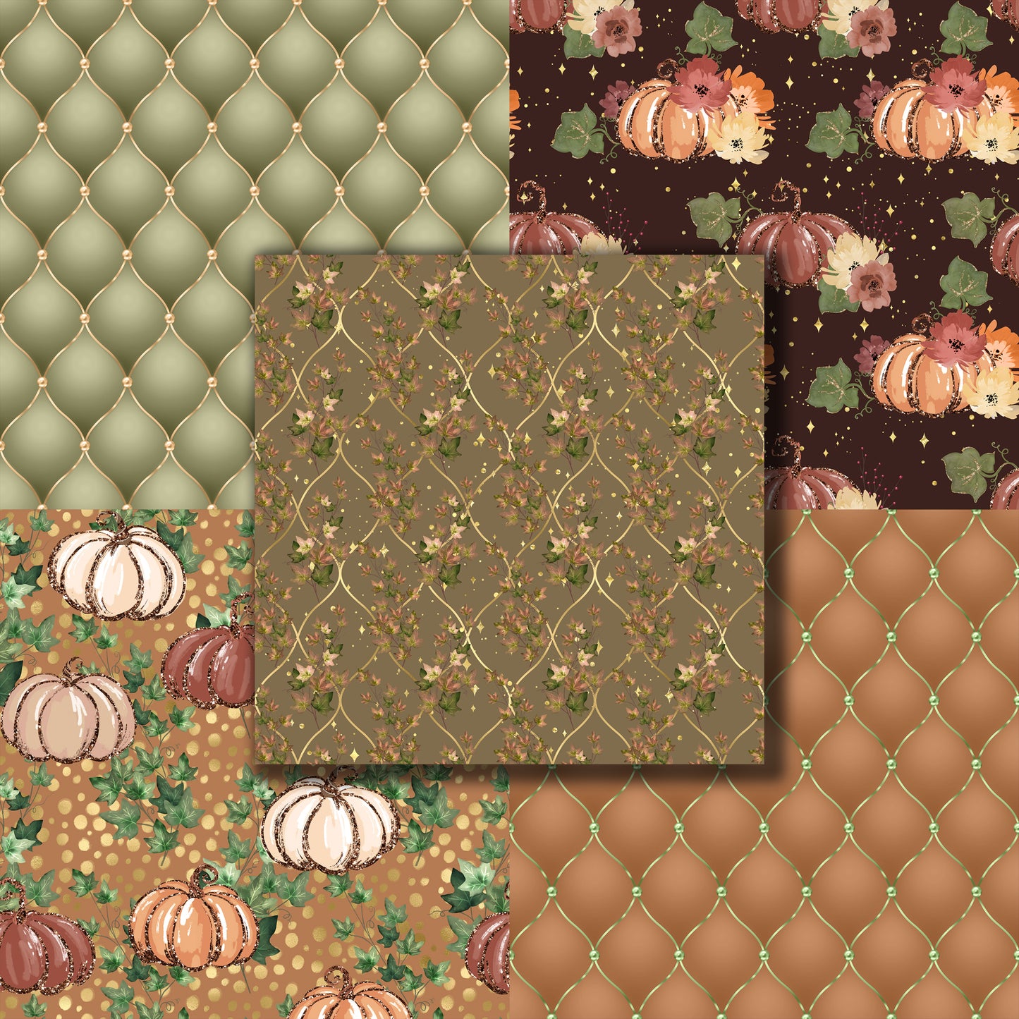 Pumpkin Sparkle - 12X12 Scrapbook Paper Pack - 8559