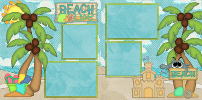Beach Life - Set of 5 Double Page Layouts - 1235