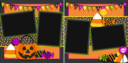 Trick or Treat - Set of 5 Double Page Layouts - 1347