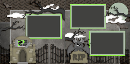 Trick or Treat - Set of 5 Double Page Scrapbook Layouts - 1309