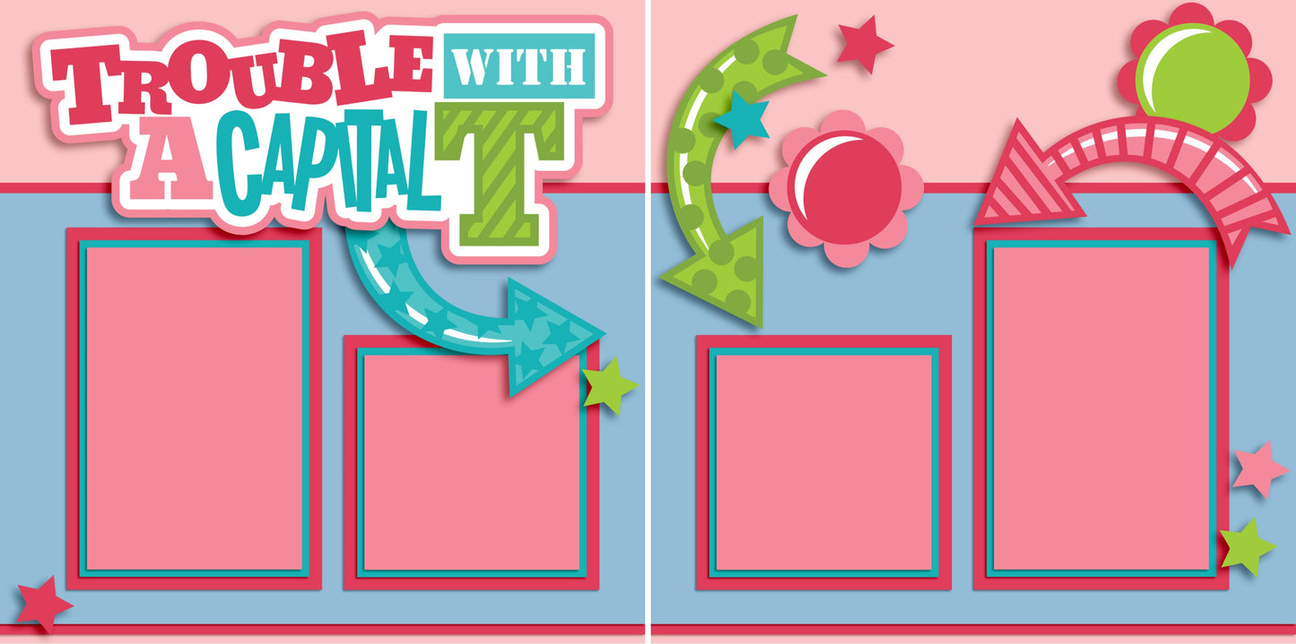 My Girl - Set of 5 Double Page Scrapbook Layouts - 1196