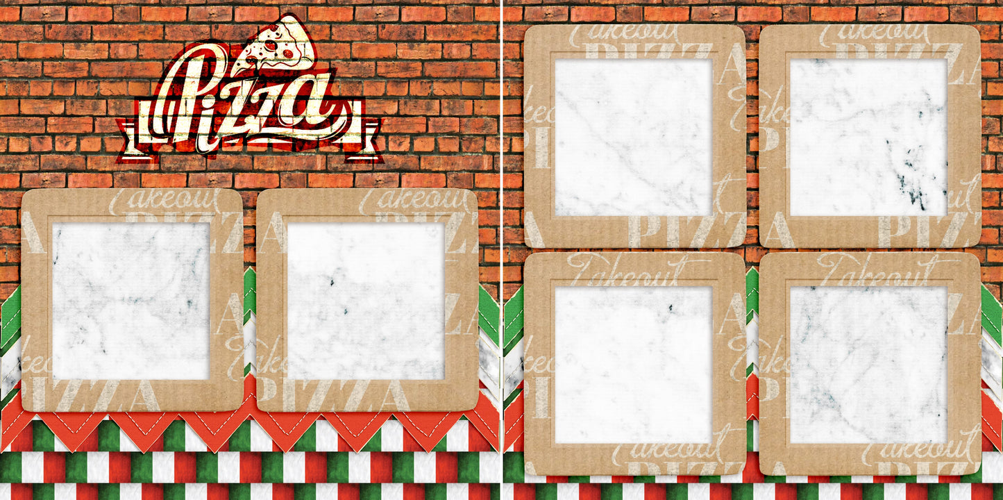 World's Greatest Pizza Set of 5 Double Page Layouts