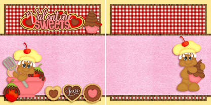 Valentine Candy NPM - Set of 5 Double Page Scrapbook Layouts - 1234