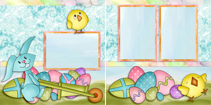 Easter Friends - Set of 5 Double Page Layouts - 1256