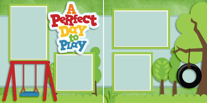 Playtime Girl - Set of 5 Double Page Scrapbook Layouts - 1200