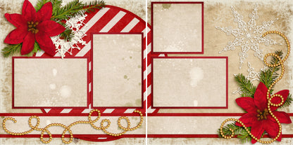 Clause - Set of 5 Double Page Scrapbook Layouts - 1298