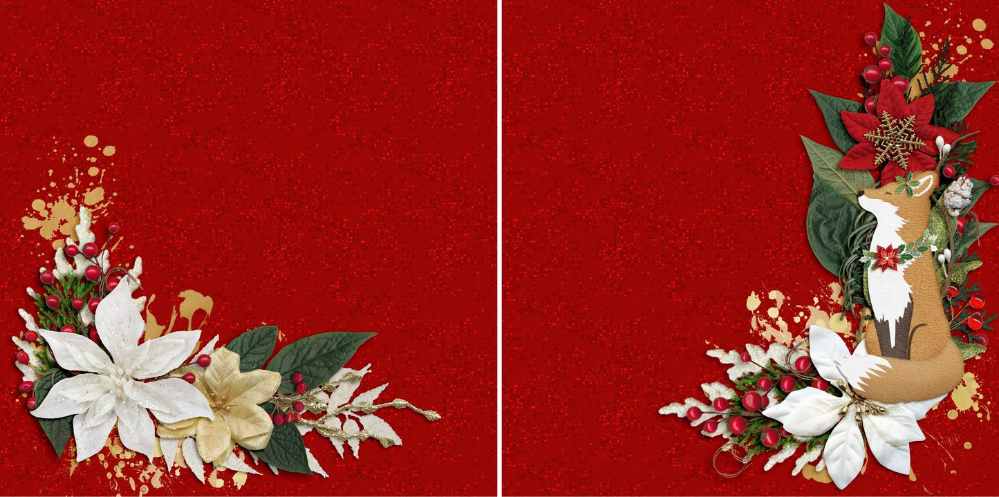 Christmas Glitter NPM - Set of 5 Double Page Layouts - 1412