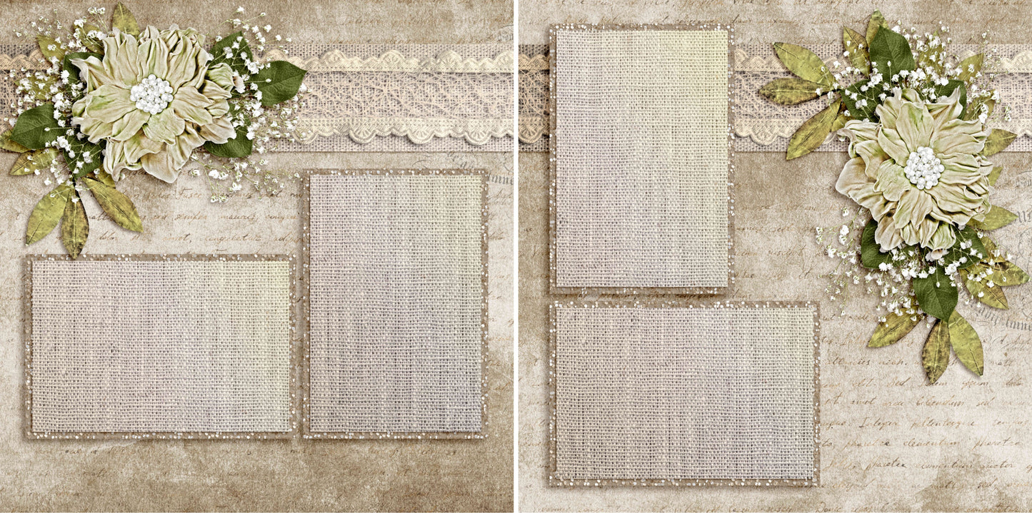 Love Letters - Set of 5 Double Page Layouts - 1337
