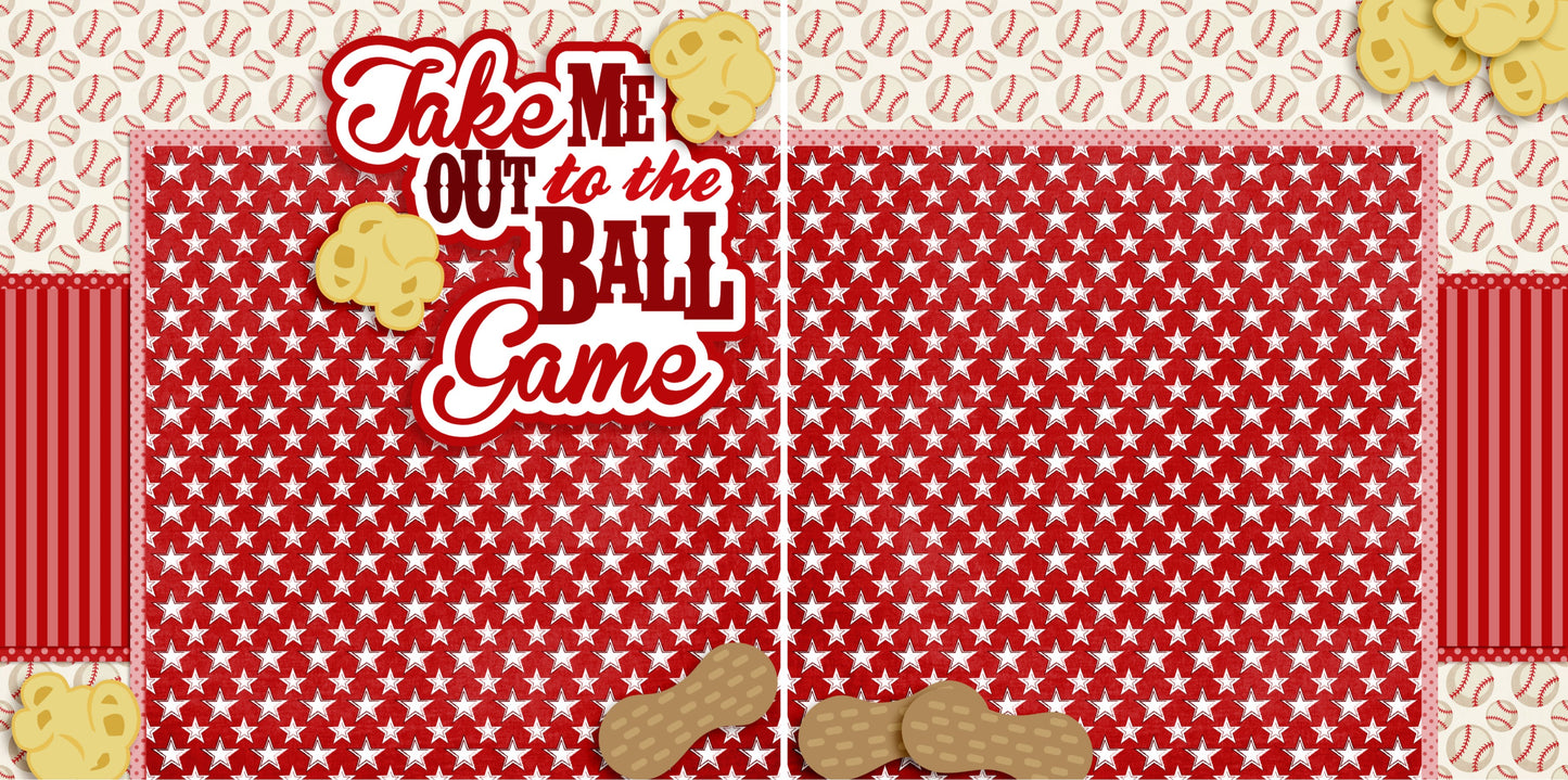 Baseball Fever NPM - Set of 5 Double Page Scrapbook Layouts - 1295