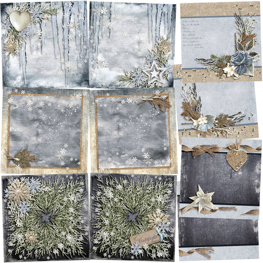 Beauty of Winter NPM - Set of 5 Double Page Layouts - 1326