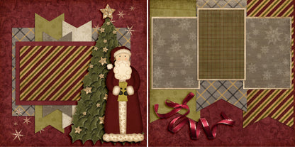 Clause - Set of 5 Double Page Scrapbook Layouts - 1298