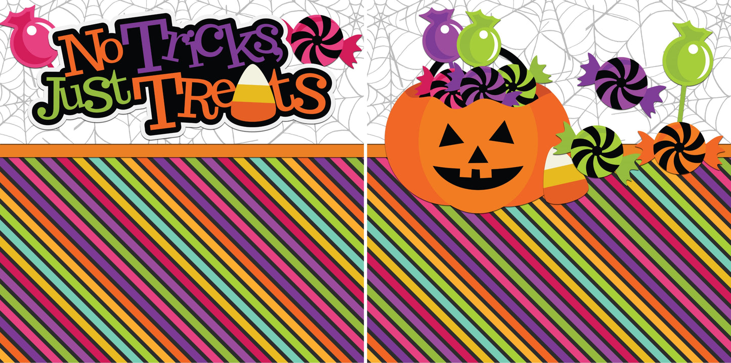 Chills & Thrills NPM - Set of 5 Double Page Scrapbook Layouts - 1216