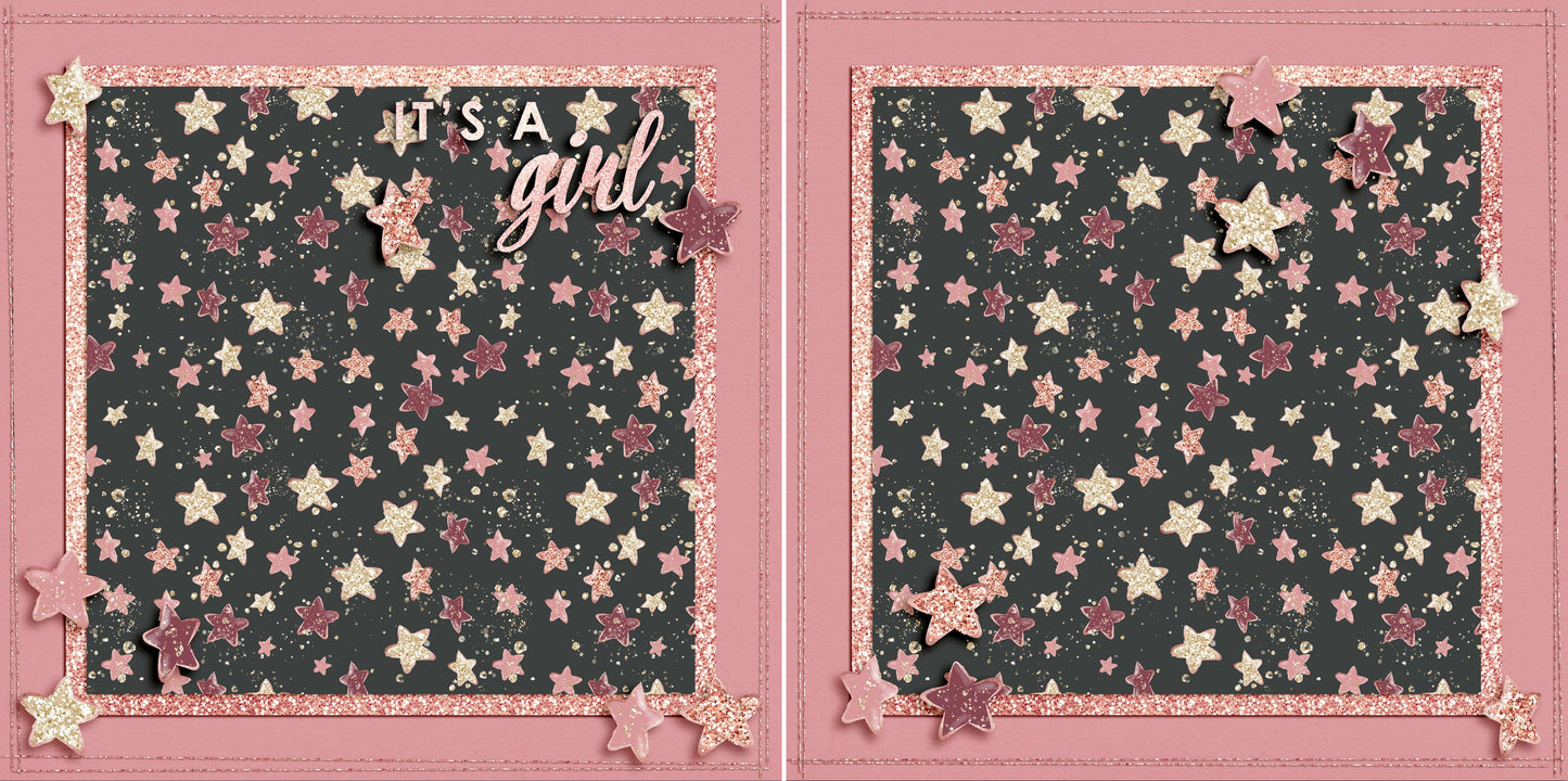 Baby Girl Essentials NPM Set of 5 Double Page Layouts