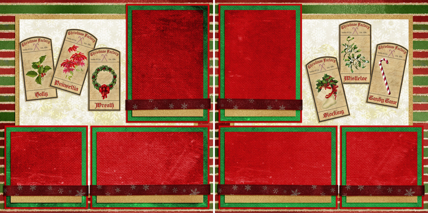 Season of Santa - Set of 5 Double Page Layouts - 1321