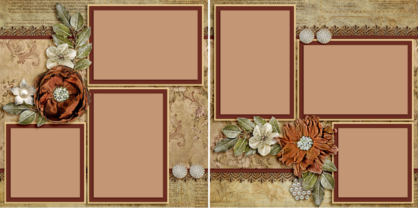 Love Letters - Set of 5 Double Page Layouts - 1337