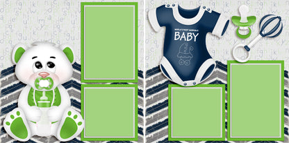 Adorable Baby Boy - Set of 5 Double Page Layouts - 1349