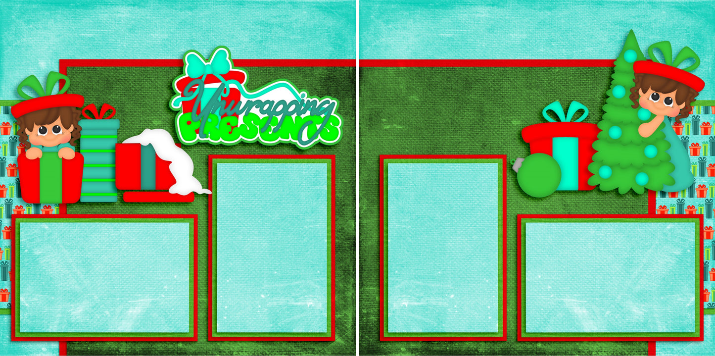 Holiday Hoots - Set of 5 Double Page Scrapbook Layouts - 1192