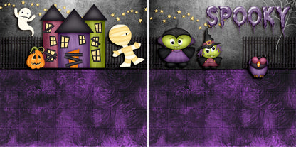 Jeepers Creepers -  EZ Background Pages -  Digital Bundle - 10 Digital Scrapbook Pages - INSTANT DOWNLOAD