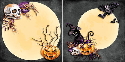 Creatures of Halloween NPM - Set of 5 Double Page Layouts - 1452