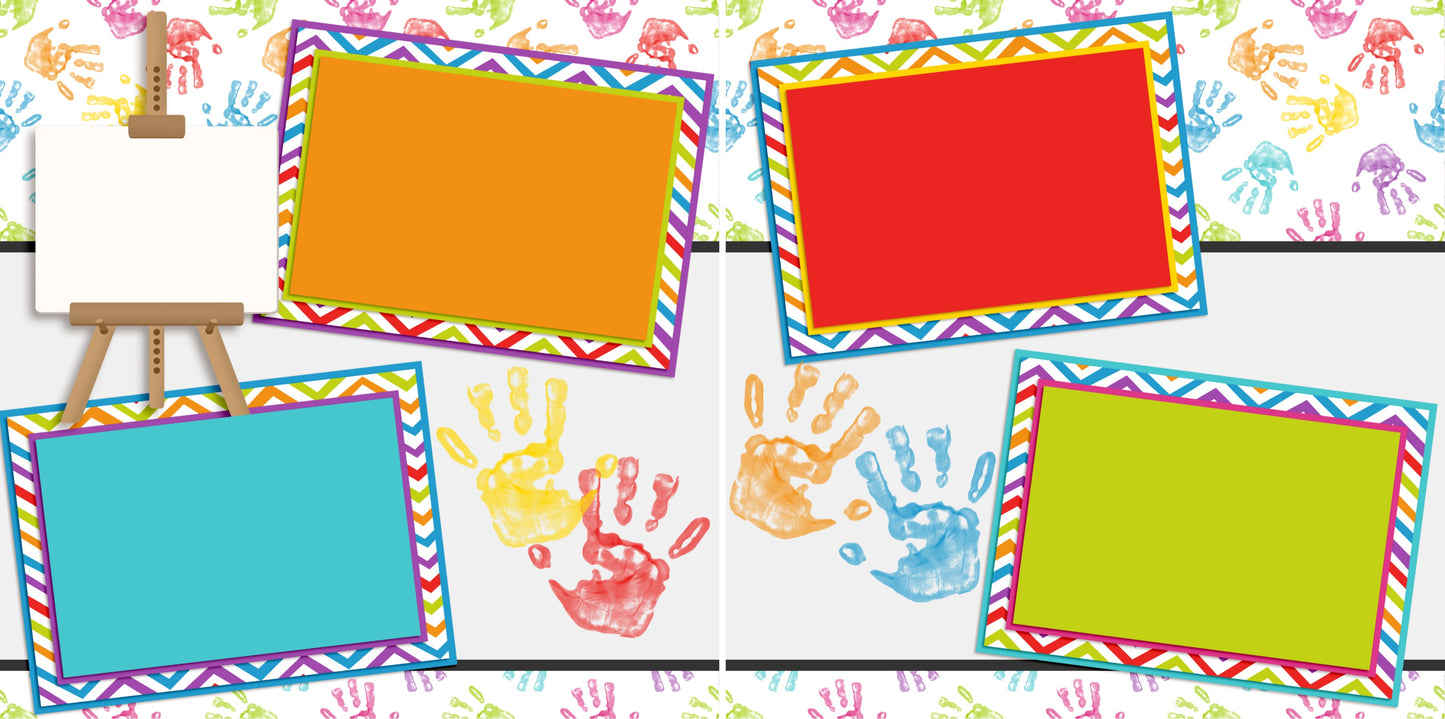 Playtime Boy - Set of 5 Double Page Scrapbook Layouts - 1199