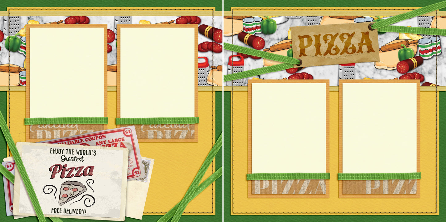 World's Greatest Pizza Set of 5 Double Page Layouts