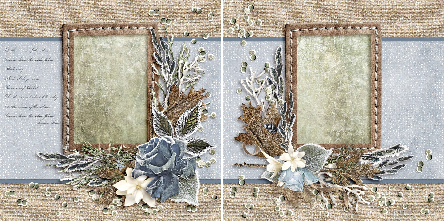 Beauty of Winter - Set of 5 Double Page Layouts - 1325