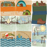Camping Trip NPM - Set of 5 Double Page Layouts - 1402