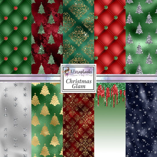 Christmas Glamour - 12X12 Scrapbook Paper Pack - 8577