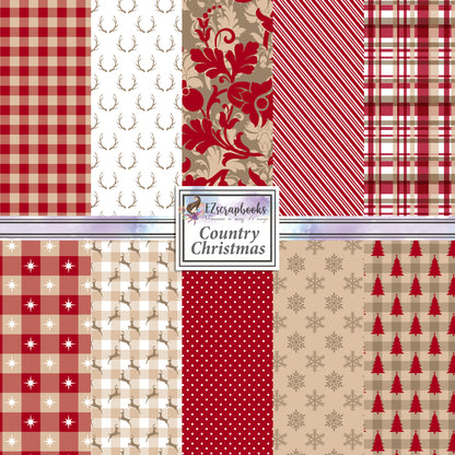 Country Christmas - 12X12 Scrapbook Paper Pack - 8578