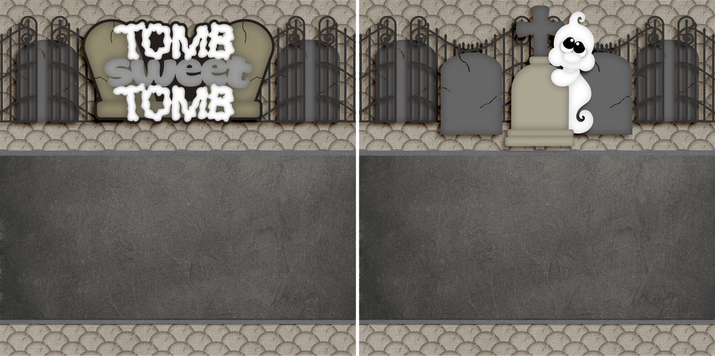 Trick or Treat NPM - Set of 5 Double Page Scrapbook Layouts - 1310