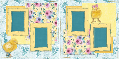 Easter Cuties Set of 5 Double Page Layouts