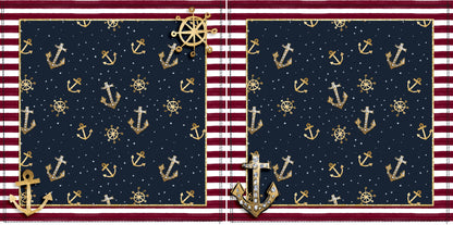 Nautical Vacation NPM Set of 5 Double Page Layouts