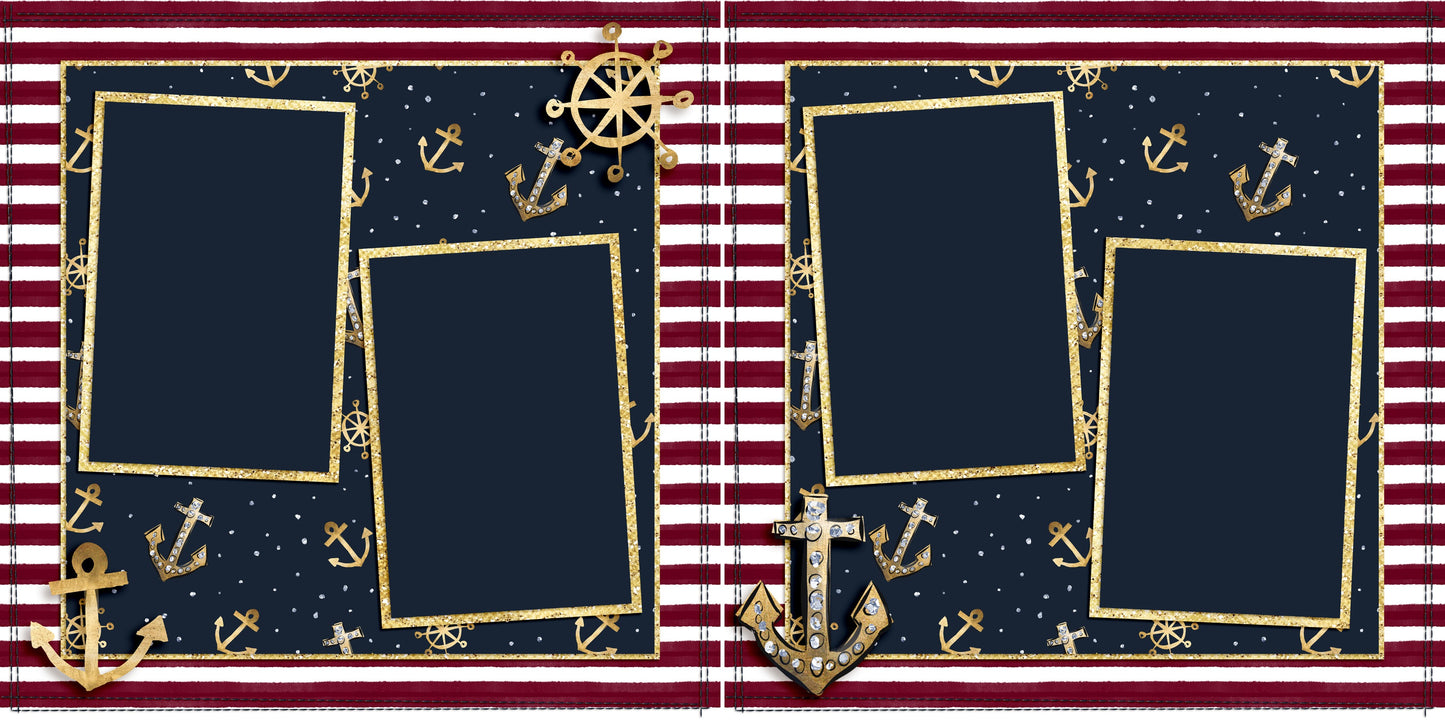 Nautical Vacation Set of 5 Double Page Layouts