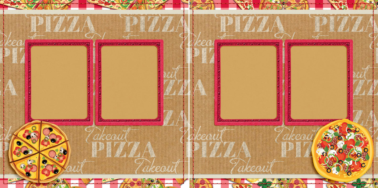 World's Greatest Pizza Set of 5 Double Page Layouts