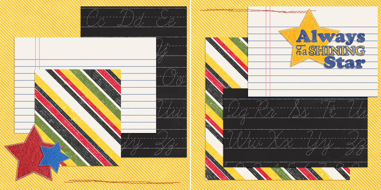 School's in Session NPM - Set of 5 Double Page Layouts - 1456