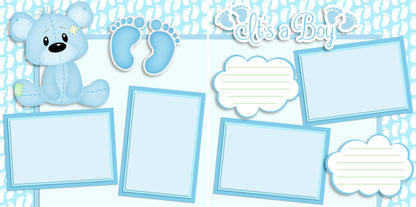 Adorable Baby Boy - Set of 5 Double Page Layouts - 1349