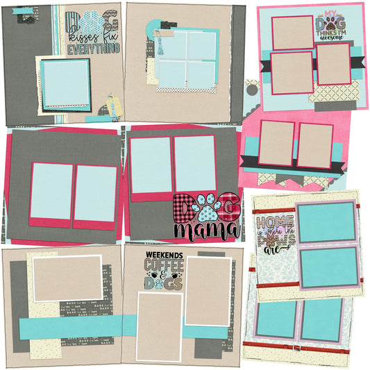 Dog Mom - Set of 5 Double Page Layouts - 1744