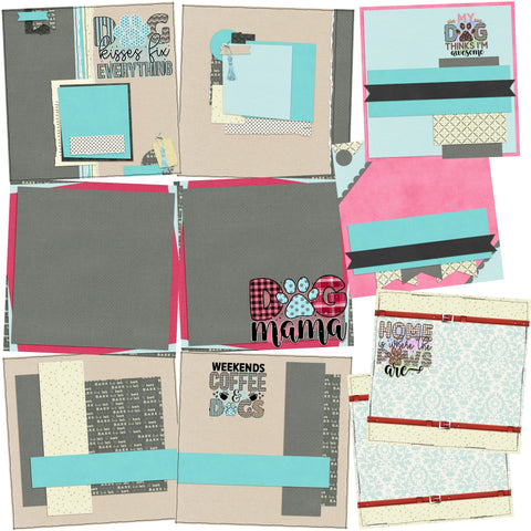 Dog Mom NPM - Set of 5 Double Page Layouts - 1745