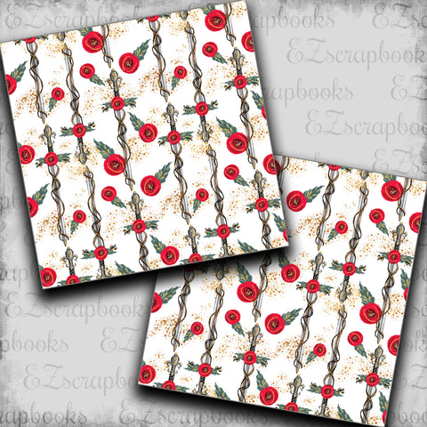 Red Dragon Rose & Sword - Papers - 23-351