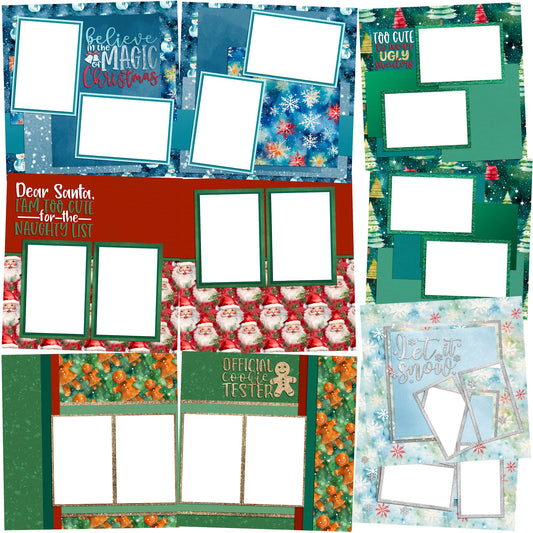 Too Cute Christmas - EZ Quick Pages - Digital Bundle - 10 Digital Scrapbook Pages - INSTANT DOWNLOAD