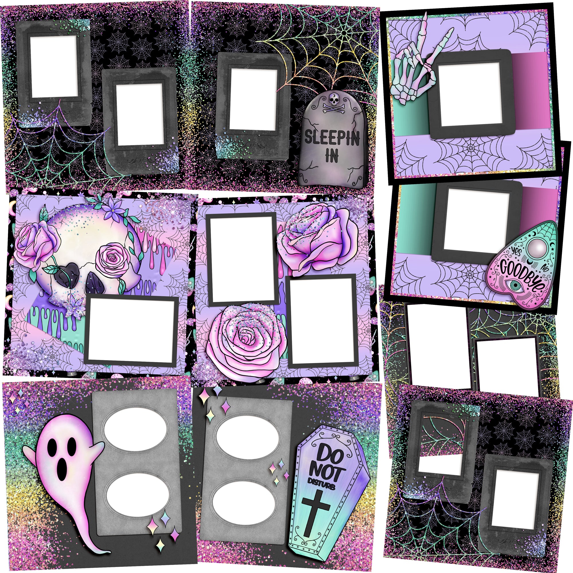 Pretty Creepy - EZ Quick Pages - Digital Bundle - 10 Digital Scrapbook ...