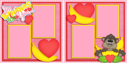 Valentine Candy - Set of 5 Double Page Scrapbook Layouts - 1233