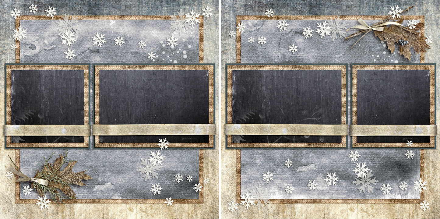 Beauty of Winter - Set of 5 Double Page Layouts - 1325
