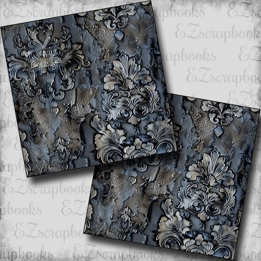 Romantic Leather Blue - Scrapbook Papers - 24-795