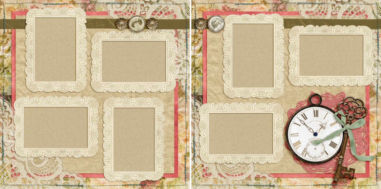 Heritage - Set of 5 Double Page Layouts - 1381