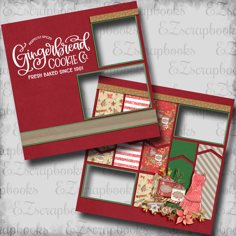 Gingerbread Cookie Co - EZ Digital Scrapbook Pages - INSTANT DOWNLOAD