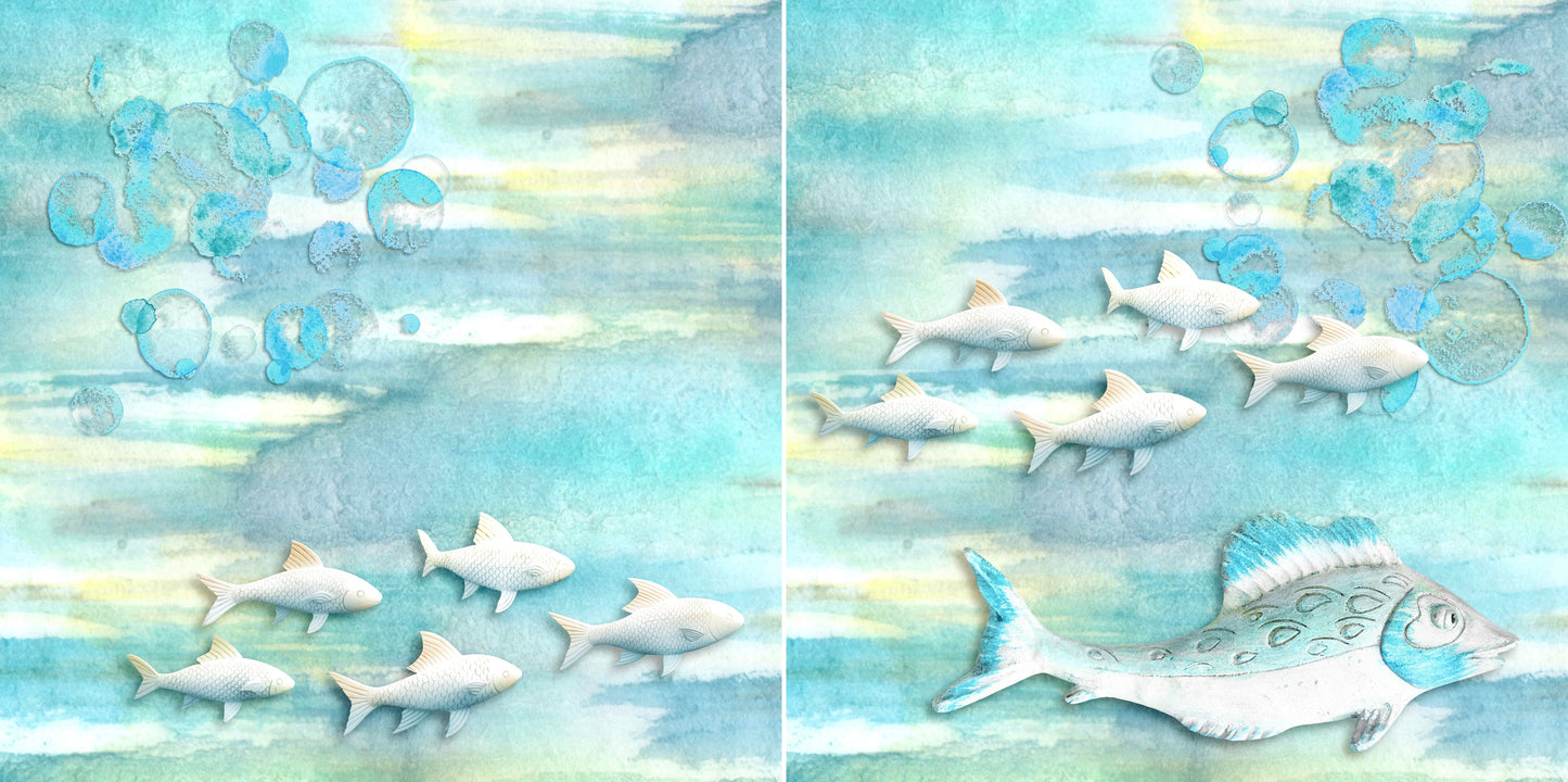 Ocean Adventures NPM Set of 5 Double Page Layouts